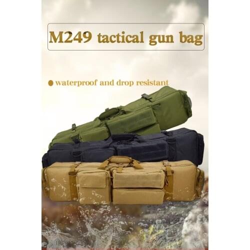 M249 Tactical Molle Bag Nylon Gun Bag Rifle Case Military Backpack For Sniper Airsoft Holster Shooting Hunting Accessories