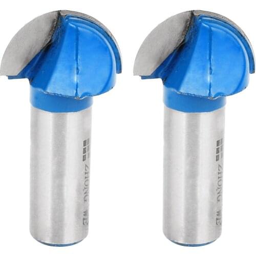 Uxcell 2 Pcs 50mm Long 1/2" Shank 1" Cutting Dia Dual Flutes Cove Box Router Bit