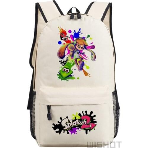 WISHOT Splatoon 2 backpack schoolbag for teenagers travel Casual Laptop camouflage Bags Rucksack shoulder bag Jet game