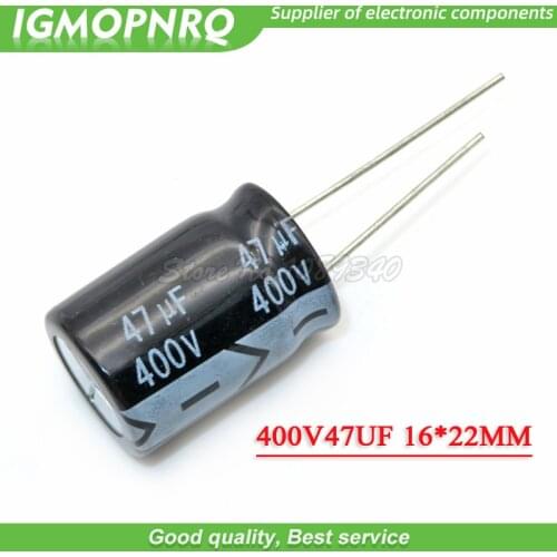 10PCS 47UF 400V 16X25 DIP Aluminum Electrolytic Capacitor New Original Free Shipping