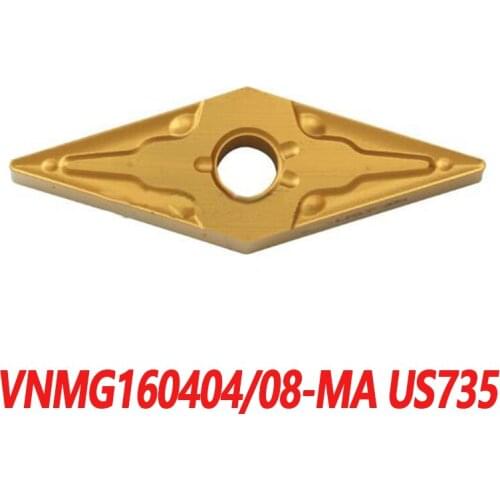100% Original VNMG VNMG160404-MA US735 VNMG160408-MA 10pcs CNC lathe Insertion Carbide Insert Efficient And Durable High Quality