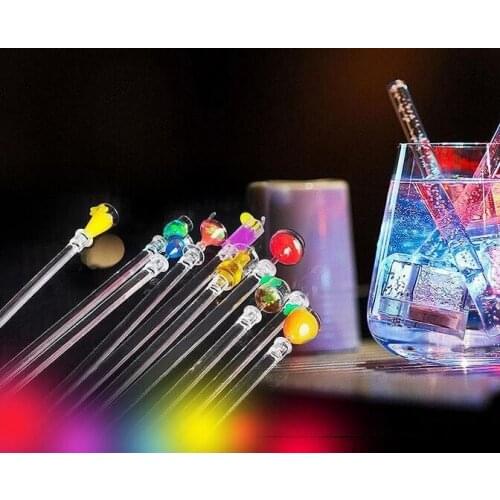 1000pcs 23 cm Cute Cocktail Drink Mixer Bar Puddler Muddler Stirring Mixing sticks Ladle Stirrer Swizzle Sticks Cocktail Picks