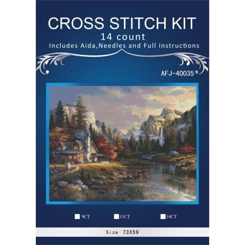 11/14/16/18/27 Cross stitch Set Lovely Counted Cross Stitch Kit Country house embroidery dim DMC ANCHOR