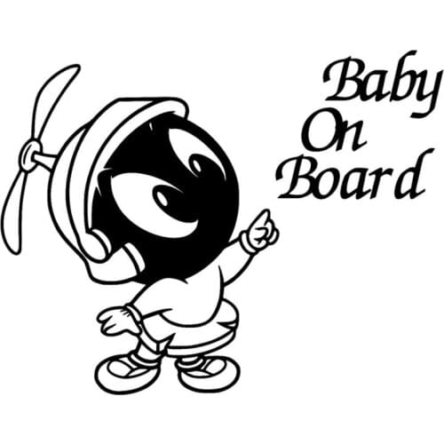 15.2cm*11.4cm Car Styling The Martian Baby On Board Marvin Fashion Car Stickers Accessories C5-2043