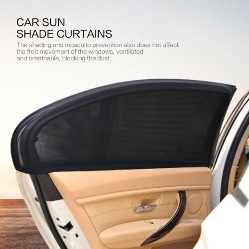 2pcs Car Styling Accessories Sun Shade Auto UV Protect Curtain Side Window Sunshade Mesh Sun Visor Protection Window Films