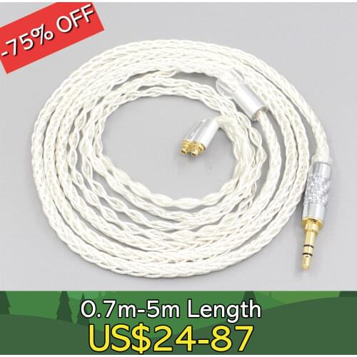 3.5mm 2.5mm 4.4mm XLR 8 Core Silver Plated OCC Earphone Cable For AKG N5005 N30 N40 MMCX Sennheiser IE300 IE900 LN007698