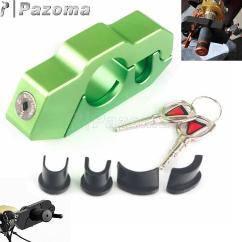 5Color Motorcycle Grip Lock Motorcycle Handlebar Lock CNC Soild Brake Lever Lock Fit Bike Scooters ATV Grip Security Safety Lock