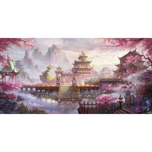 5D DIY diamond painting wonderland palace Diamond Embroidery Full Drill Cross Stitch Needlework Mosaic Crafts Home Decor Gift