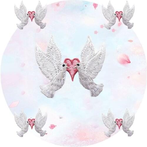 6Pcs/Lot Flying Birds Applique Embroidered Iron on Cute Bird Patches Badge For Clothes Bag Diy Craft Home Decoration Accessory