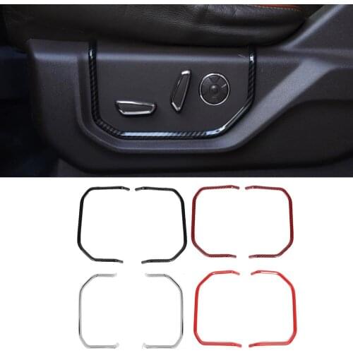 ABS Front Seat Side Adjustment Decoration Frame Cover For Ford F150 2015+ Interior Car Accessories