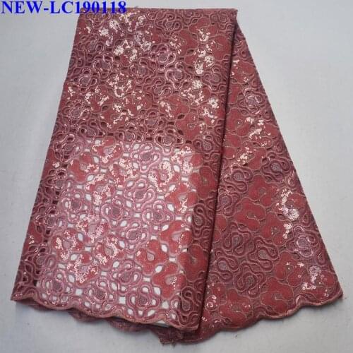African Sequins Lace Fabric 2019 Embroidered Organza Lace Fabric High Quality French Tulle Lace Fabric For Women dress FXC-01