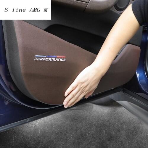 Car Styling Door Anti Kick Pad Protection mat decoration Covers Stickers trim For BMW X5 F15 2014-2018 Interior Auto Accessories