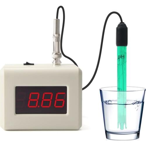 Yieryi Digital Online PH Water Quality Monitor PH-025M Portable PH Meter BNC Electrode for Aquarium Swimming Pool Drinking Water