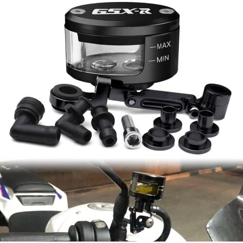 Motorcycle Brake Clutch Tank Cylinder Fluid Oil Reservoir Cup+support bracket For SUZUKI GSX-R 750 650 1000 GSX-r650 GSXR750