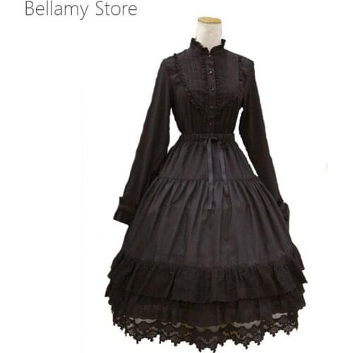 Gothic Lolita Black Rose Old Castle Gorgeous Sweet Skirt