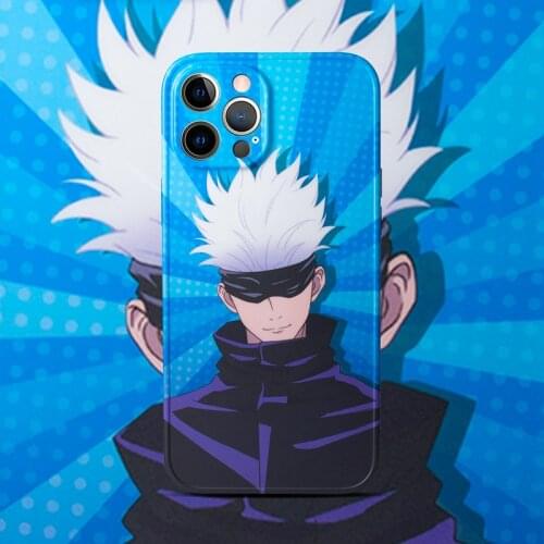 Hot Anime Jujutsu Kaisen Yuji Itadori Satoru Gojo Soft Phone Case For iPhone 12 11 Pro Max 8 7 Plus XR X XS Max SE2 Soft Cover