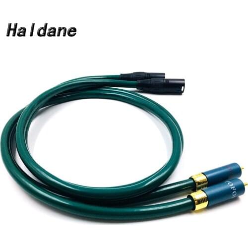 Haldane Pair HIFI Ortfon RCA to XLR Balacned Audio Cable RCA Male to XLR Male Interconnect Cable with FURUTECH FA-220 Cable