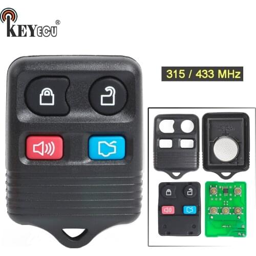 KEYECU Replacement 315/433MHz CWTWB1U331 Remote Key Fob 4 Button for Ford Explorer Mustang Escape F Series Mazda B2300