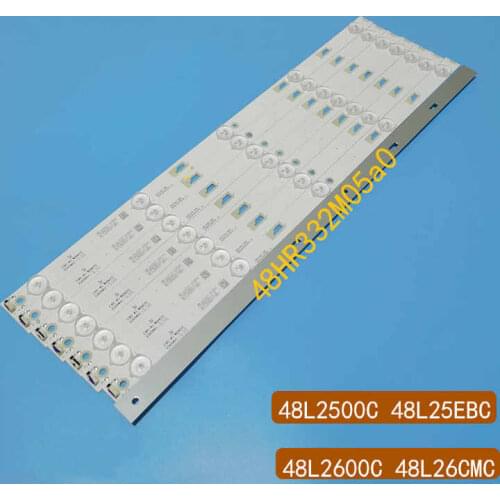 8pcs LED backlight lamp kit 5 lamp for Toshiba 4C-LB480T-HR1 48HR332M05A0 48D15005 48L25EBC 48L26CMC 48L2600C 48L2500C