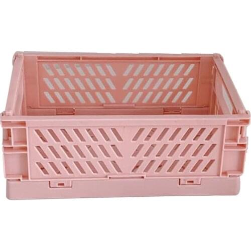 Storage Basket Sundries Cosmetic Container Collapsible Crate Foldable Organizer Box Folding Desktop Holder Home Organizing Case
