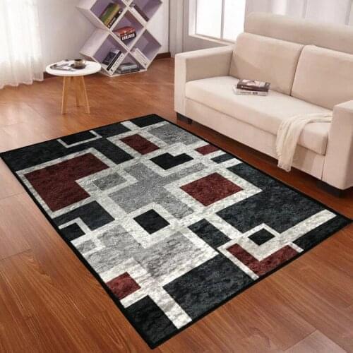 Modern Printed Carpet Living Room Coffee Table Bedroom Bedside Short Velvet Floor Mat Hallway Balcony Bay Window Customization