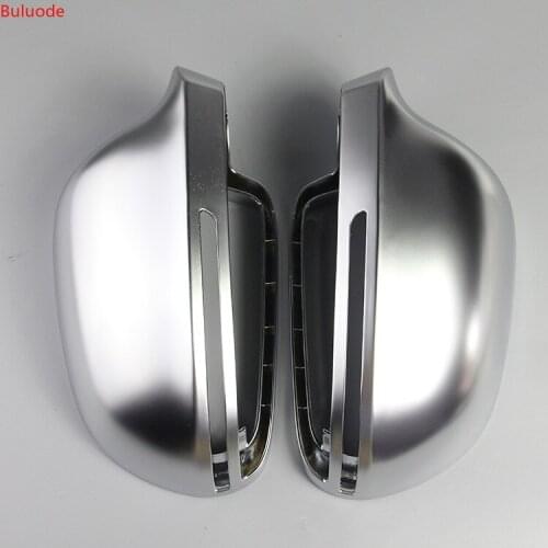 Car Mirror Cover For Audi B8 A3 A4 A5 A6 S4 RS4 S6 RS6 1 Pair of Matte Chrome Rearview Mirror Cover Protection Cap Car Styling