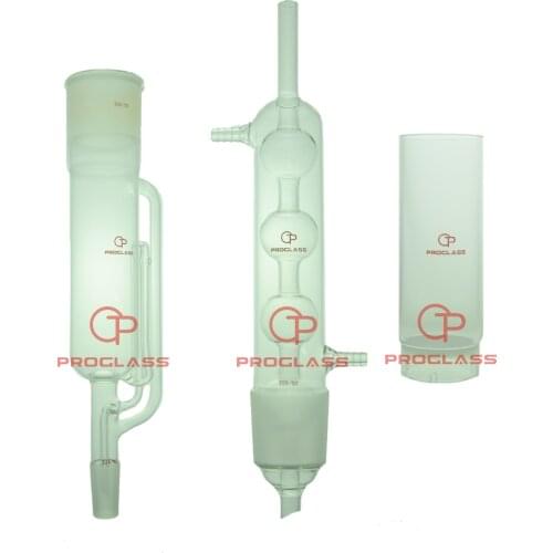 Lab Glass Soxhlet Extraction Apparatus Set 55/55 with Extraction Thimble