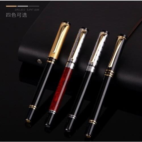 Metallic red wood grain signature neutral pen treasure bead pen creative advertising gift pen