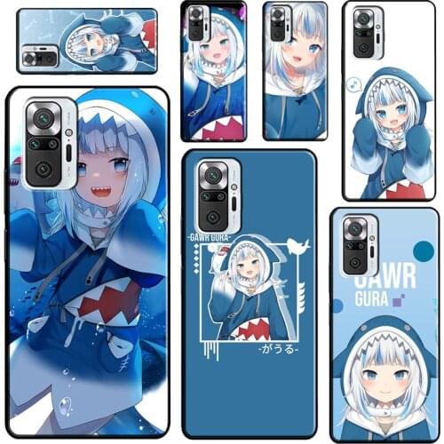 Gawr Gura Hololive Anime Soft Case For Xiaomi Redmi Note 10 8 9 Pro 8T 9S Phone Cover For Redmi 9 9A 9C 9T 8A K40
