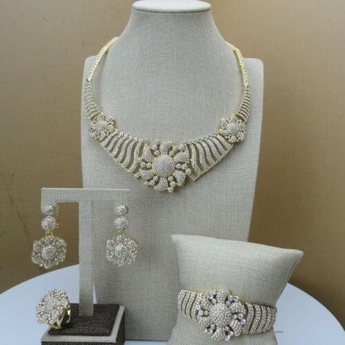 2019 Yuminglai Fancy Rhinestone Jewelry Sets Fashion Jewelry Sets for Lady FHK6676