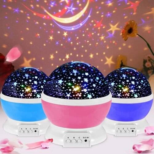 Galaxy Night Light Projector Star Moon Lamp for Children Kids Bedroom Decor Projector Rotating Nursery LED Baby Lamp Gift