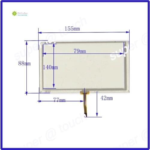 NEW 6.2inch ZB-012 4lines change 8 lines resistance touch screen panel 155mm*88mm TouchSensor FreeShipping 155*88