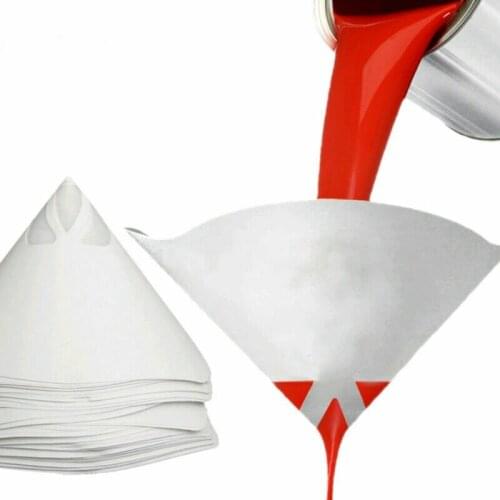New 50pcs Fine Paint Paper Strainers 147/190/400 Micron Sieve Filter Nylon Mesh Net Funnel Cone Conical Strainers