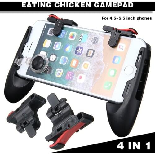 4 IN 1 Portable Foldable Gaming Trigger Shooter Controller Ergonomic Design Mobile Gamepad For 4.5-5.5 Inch Smartphones