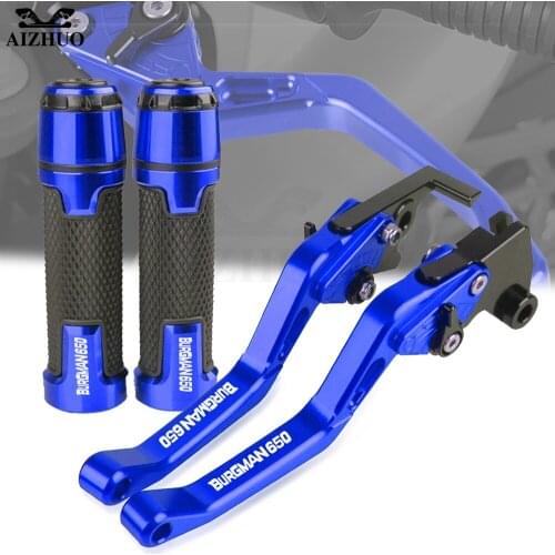 Burgman 650 Brakes Clutch Levers Motorcycle Handlebar Grips Adjustable FOR SUZUKI Burgman650 2013-2018 2014 2015 2016 2017 CNC