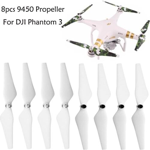 8pcs 9450 Self Locking Propeller for DJI Phantom 3 Drone Self-Tightening Props Replacement Blade Spare Parts