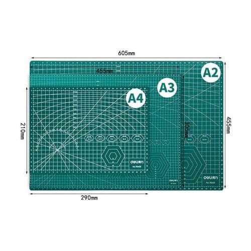 Self Healing A2 PVC Cutting Mat A3 A4 Cutting Board High Quality Double Side Ruler Cutter Grey/Green Board