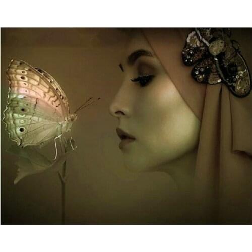 Diy Full diamond painting stitch kits diamond Embroidery Beauty, butterfly pictures mosaic Crafts Needlework wall art decorative