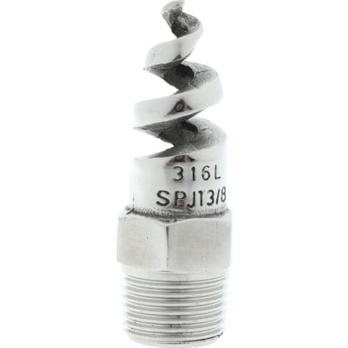 3/8 inch Male Stainless Steel Spiral Cone Atomization Nozzles Spray Dust Removal, 120 Deg