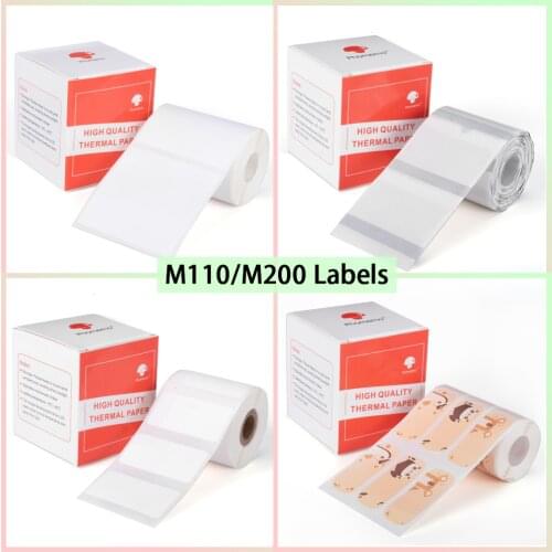 Phomemo Papel Autoadhesivo Thermal Labels for M110/M200 Labeler Printer Adhesive Papier Round Square Color Sticker Business Tag