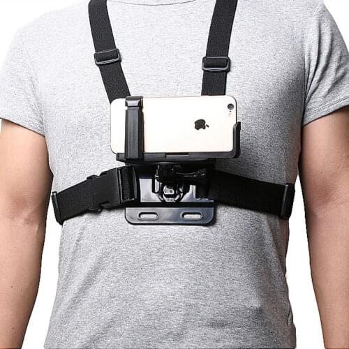 Universal Phone Clip Holder with Gopro Chest Belt/ Head Strap for iPhone Samsung Huawei xiaomi smartphone for Climbing Cycling