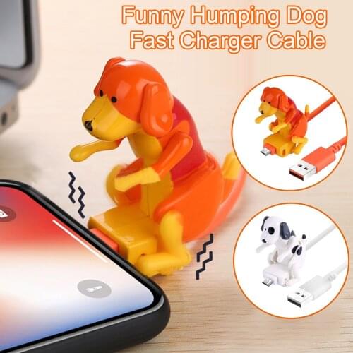 Funny Humping Dog Fast Charger Cable Stray Dog Charging Cable Dog Toy Smartphone USB Cable Charger Suitable For All Phones