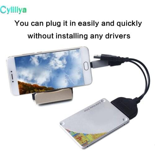 USB3.0 USB 3.0 to SATA 7+22Pin to USB2.0 Adapter Cable For 2.5 HDD Laptop Hard Disk Drive sata hard drive cable with power USB