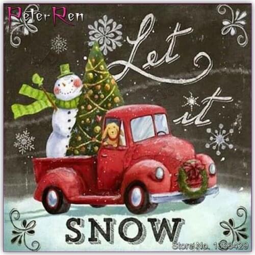 Diy diamond painting Christmas Snowman Embroidery Full Square Round Drill Needlework Rhinestone Mosaic 5d Cross stitch Home Gift