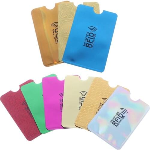 10PCS Unisex Aluminum Foil RFID Bank Card Case Anti-degaussing Card Holder Protection Shielding Bag NFC Anti-Theft Card Holder