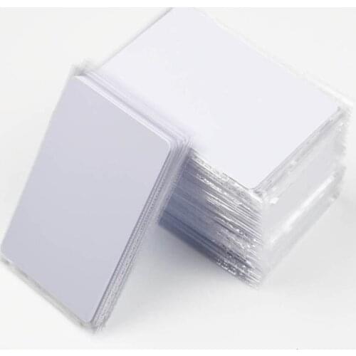 200pcs/lot nfc 1k S50 and EM4100 TK4100 Blank dual frequency card thin pvc Card RFID 13.56MHz and 125Khz