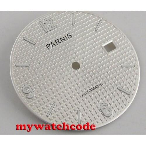 31.5mm white parnis dial date window Watch Dial for 2824 Movement D81