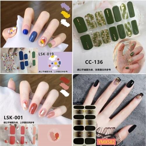 3D Flower Stickers Decals Nail Glitter Partysu Art Decorations Nail Polish Self Adhesive Kawaii Manicure Ornaments Accessories