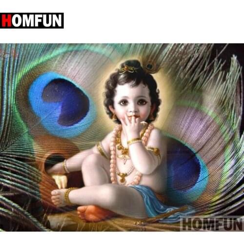 HOMFUN Full Square/Round Drill 5D DIY Diamond Painting "Religious child"Embroidery Cross Stitch 5D Home Decor A16292