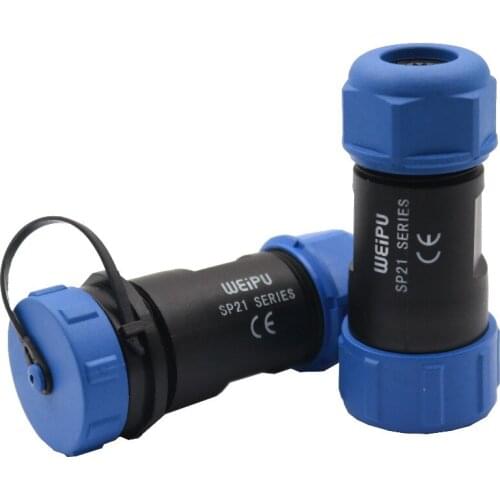 1Pair SP21 Aviation Connector IP68 Waterproof Plug and Socket Cable Connector 2/3/4/5/7/9/12 Pin